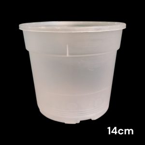 (14cm)-Transparent Plastic Plant Pot